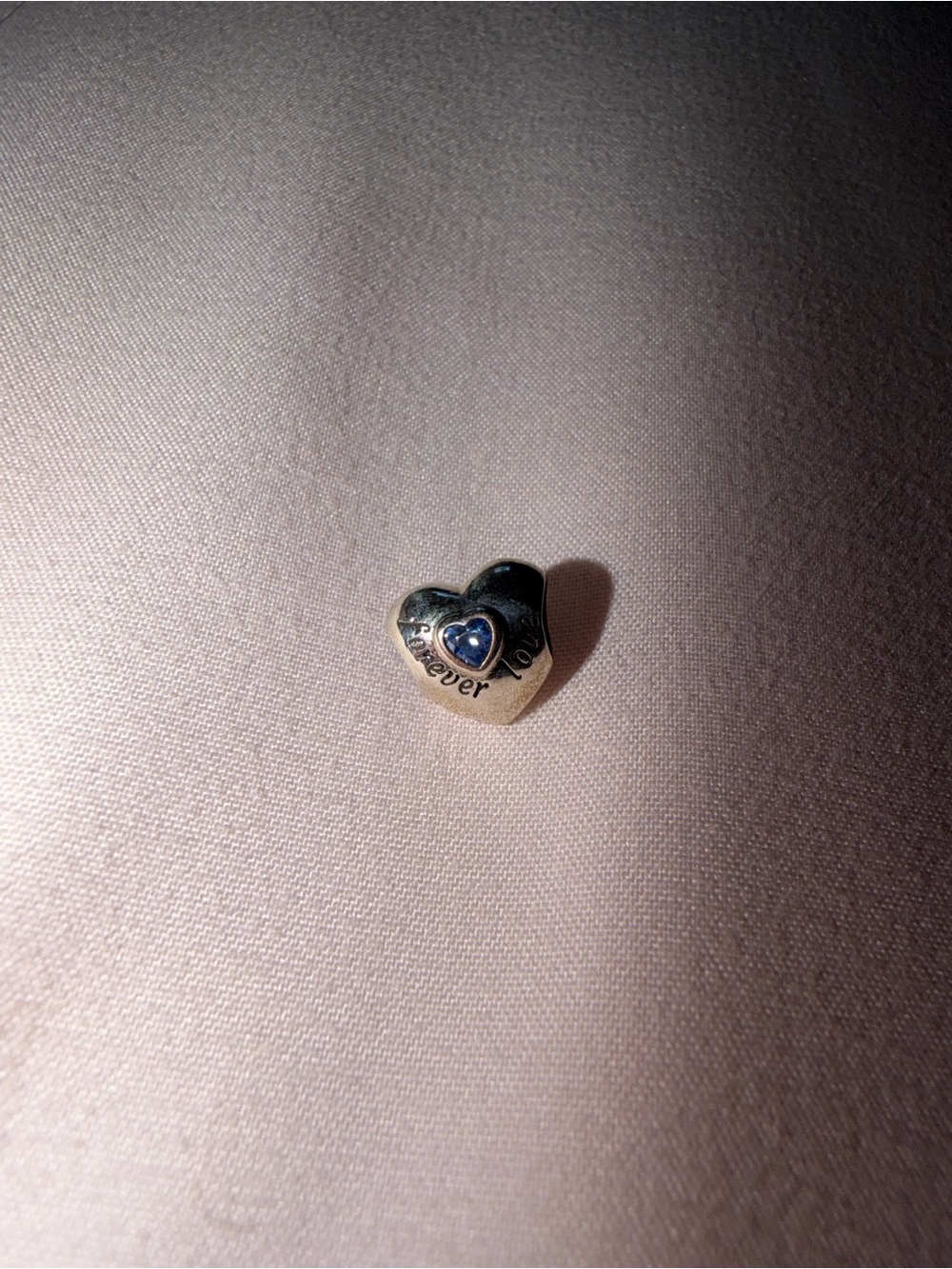 Sterling silver “Forever Love” “Forever Dad” Heart Charm